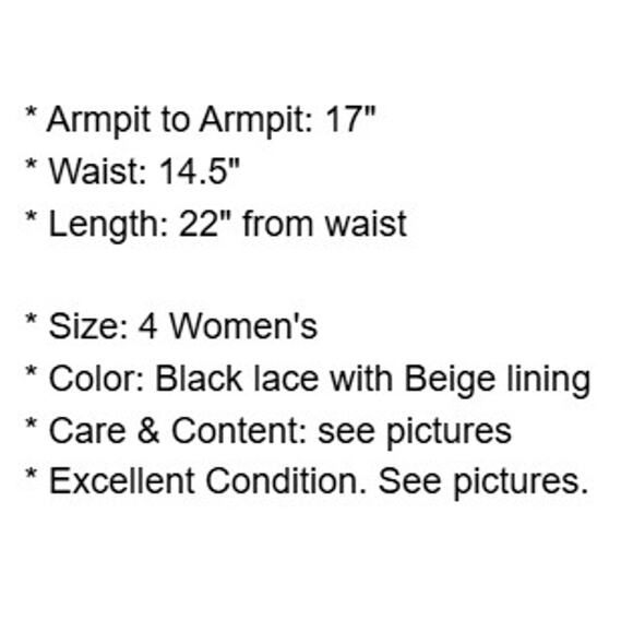 Betsey Johnson Dress Womens 4 Black Lace Beige Lined Side Zip Fit n Flare Party - Picture 4 of 12